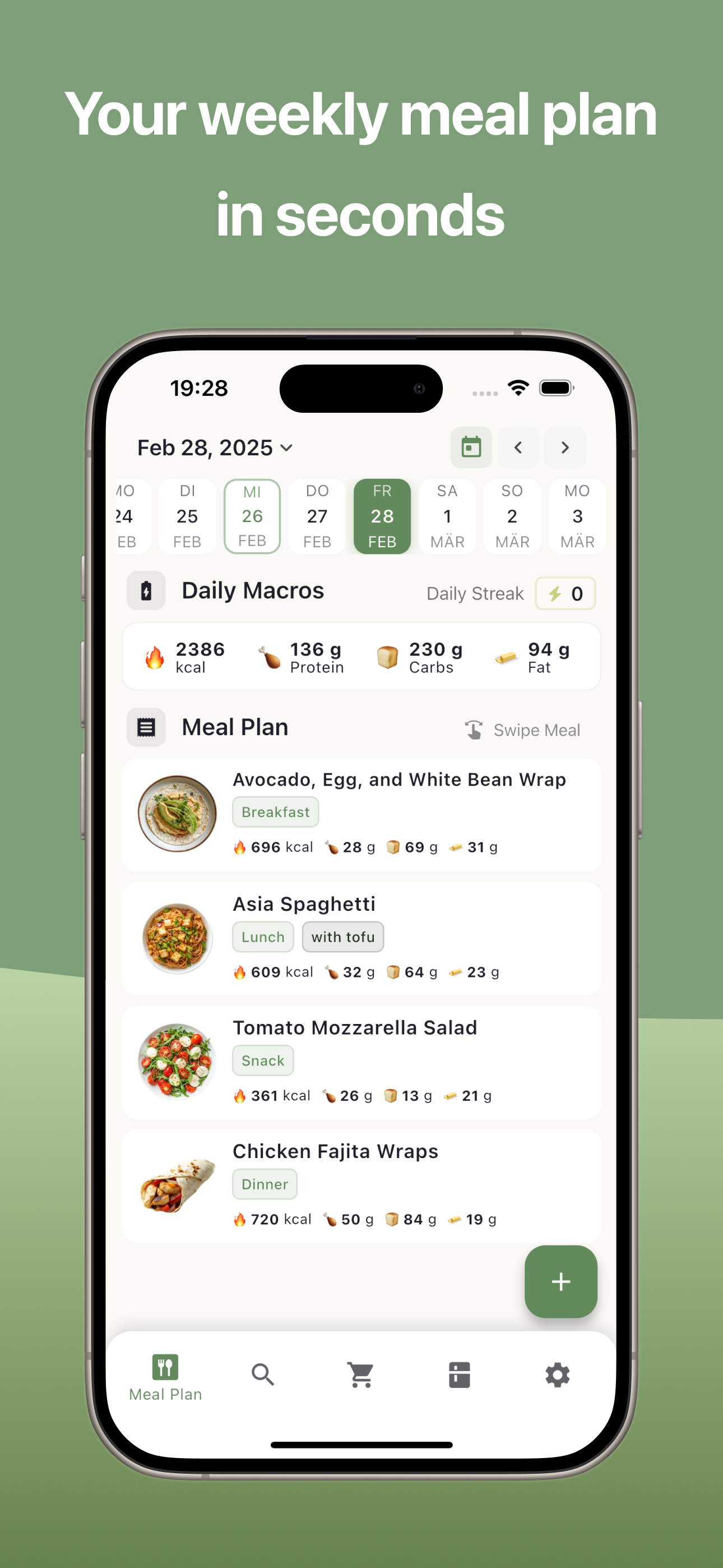 MealMate Home Screen