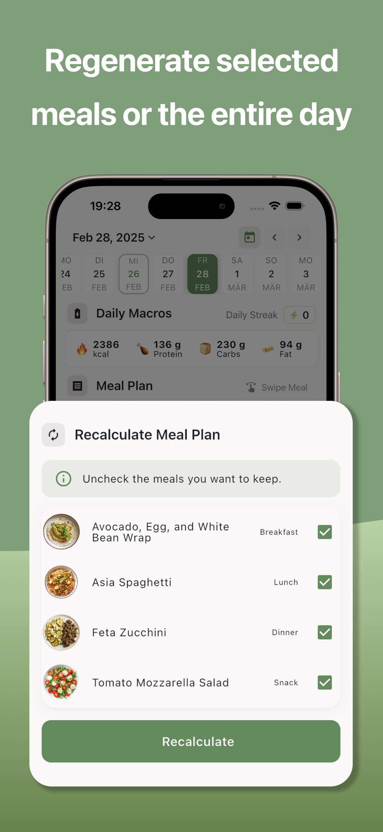 MealMate Settings