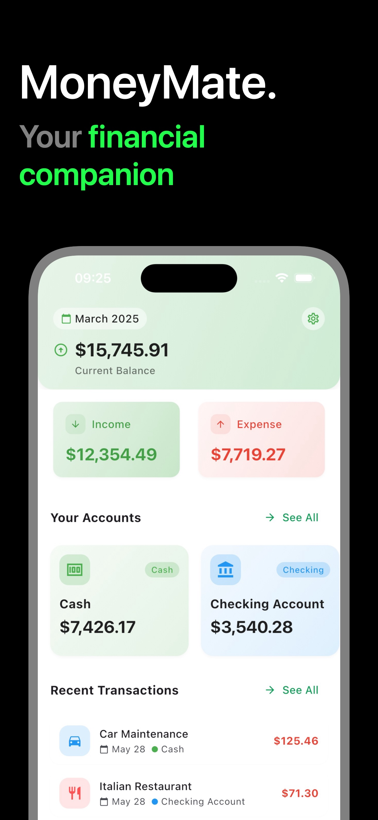 MoneyMate Dashboard