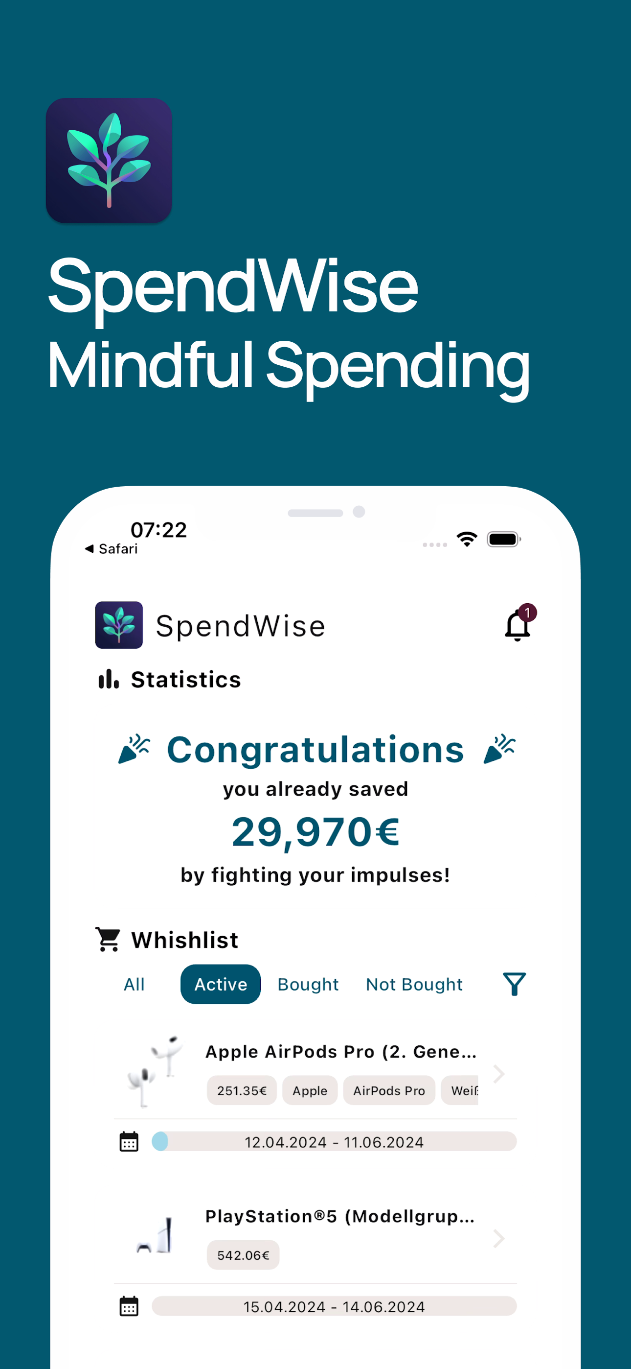 SpendWise Home Screen